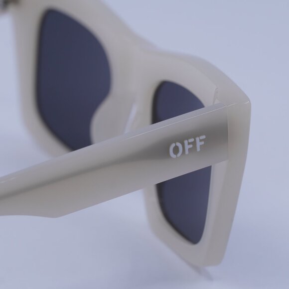 Off-White OERI13Y SELMA 6107 Sunglasses Beige Square Frame, Dark Grey Lenses main image 5